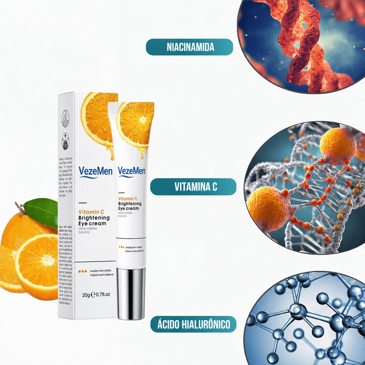 Crema Antiedad Masculina Sadoer con Vitamina C, Ácido Hialurónico y Niacinamida