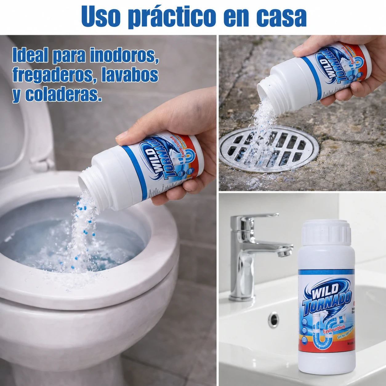 WildTornado – Limpiador de Tuberías en Polvo 🧽 | 🚨Oferta 2x1 por Tiempo Limitado🚨