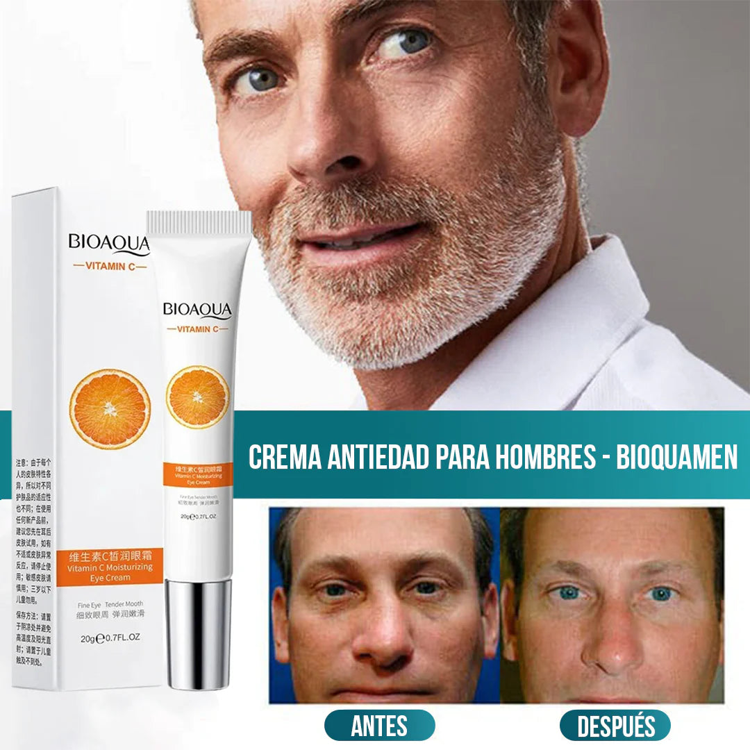 Crema Antiedad para Hombres - BioaquaMen [Acido Hialurônico + Vitamina C]