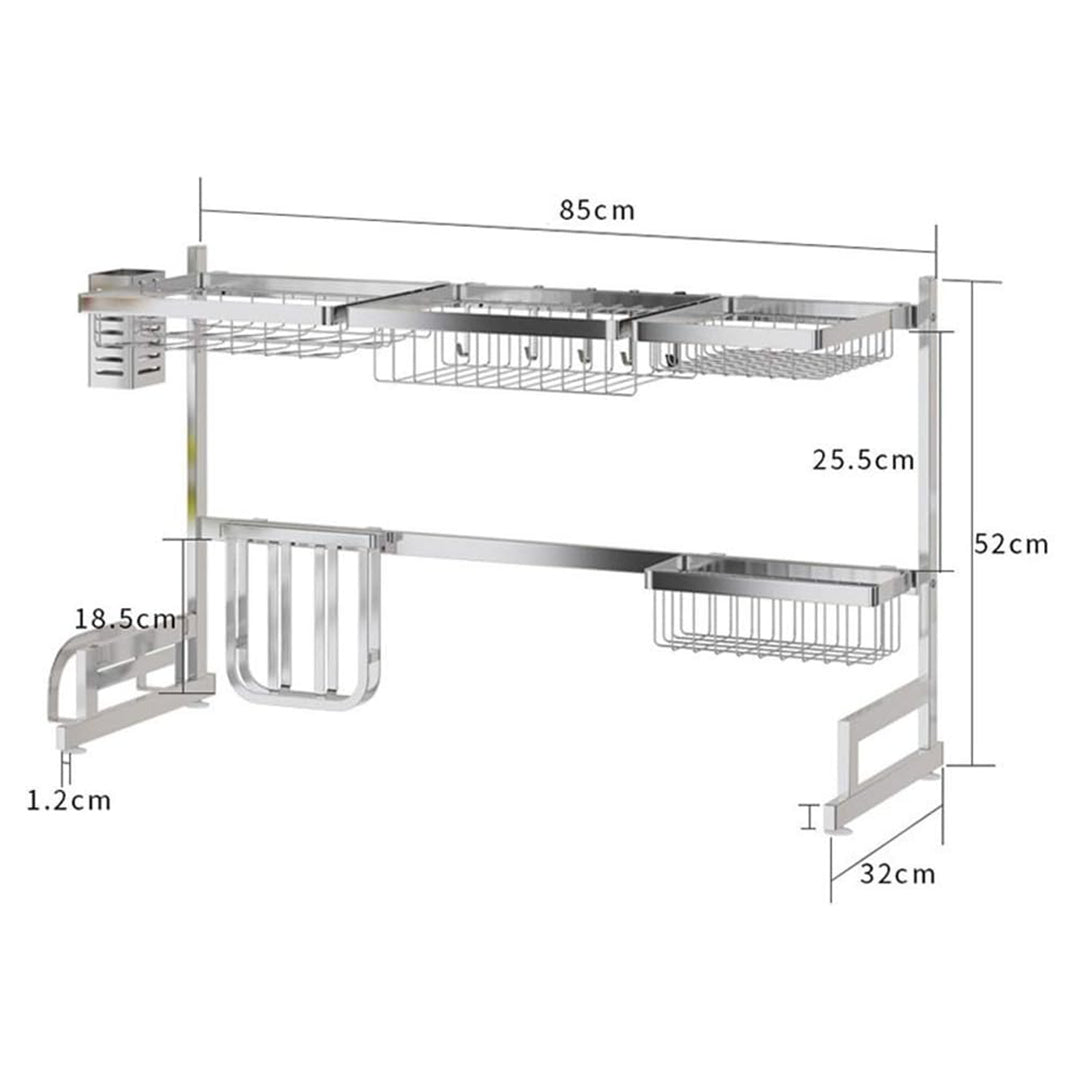 Estante Organizador y Escurridor de Trastes Desmontable 85cm [40% de descuento]