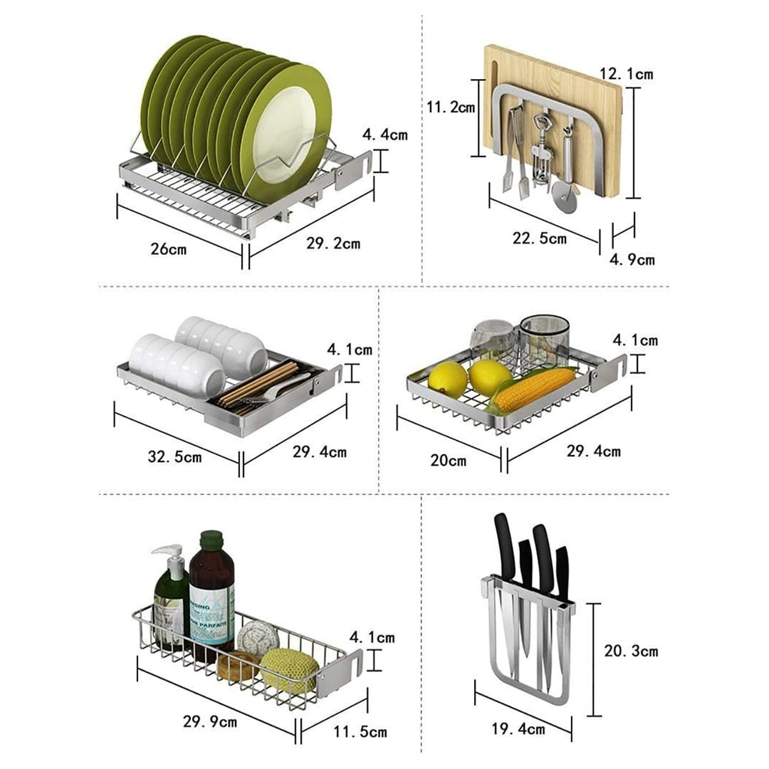 Escurridor de Trastes Desmontable y Estante Organizador 85cm [40% de descuento]