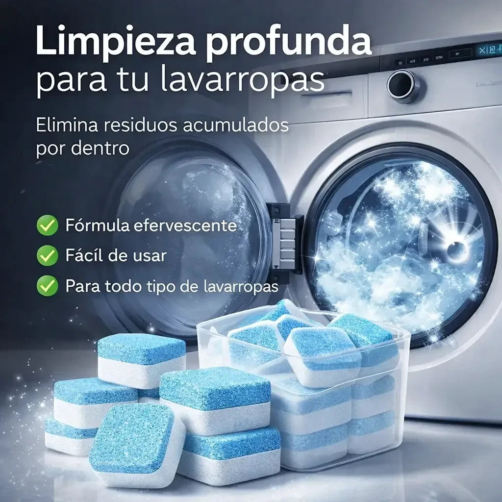 FreshWash Pack 24 Pastillas – Limpieza Profunda para tu Lavadora Sin Esfuerzo