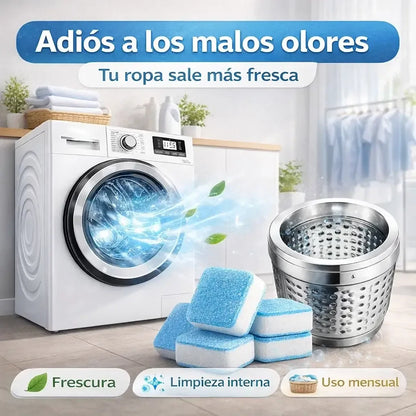 FreshWash Pack 24 Pastillas – Limpieza Profunda para tu Lavadora Sin Esfuerzo