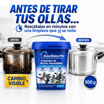 Limpiador para Ollas de Acero Inoxidable InoxShine PRO, ¡Promoción 2x1!