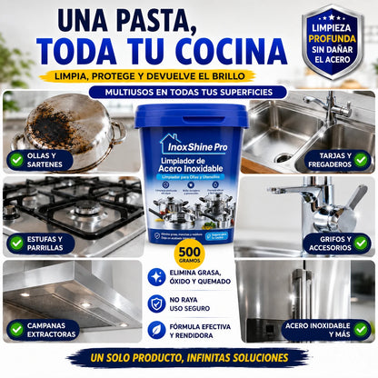 Limpiador para Ollas de Acero Inoxidable InoxShine PRO, ¡Promoción 2x1!