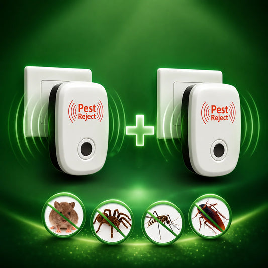 Repelente Ultrasónico Pest Reject 200m² – Protege tu Hogar sin Veneno – COMPRA 1 Y RECIBE 2 [Silencioso y Seguro para Niños y Mascotas]
