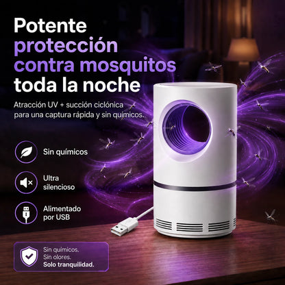 Trampa UV Silenciosa para Mosquitos, Segura para Niños y Mascotas, Mosquito Guard