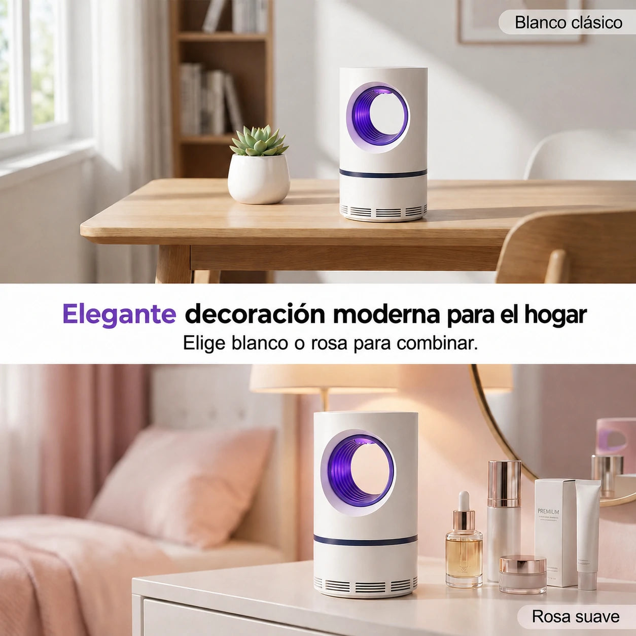 Trampa UV Silenciosa para Mosquitos, Segura para Niños y Mascotas, Mosquito Guard