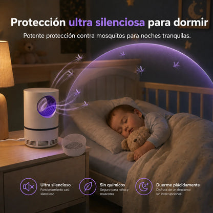 Trampa UV Silenciosa para Mosquitos, Segura para Niños y Mascotas, Mosquito Guard