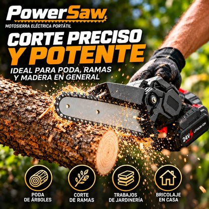 PowerSaw – Motosierra Eléctrica Portátil para Cortes Rápidos y Precisos