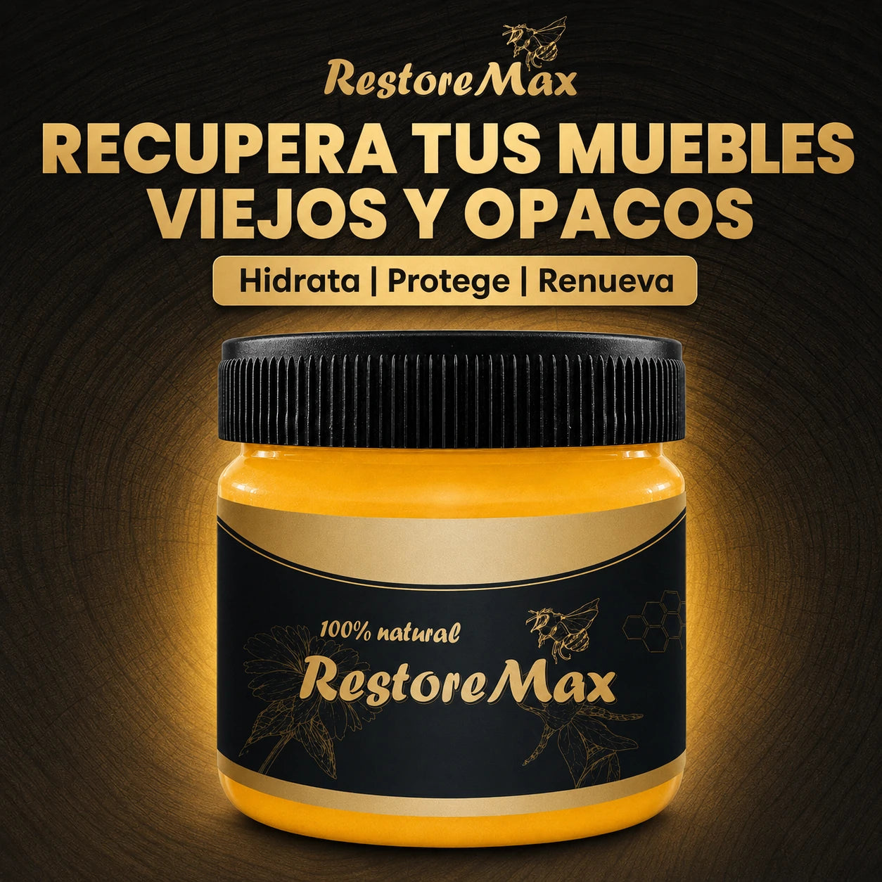 RestoreMax - Cera Natural para Muebles | Hidrata, Protege y Restaura