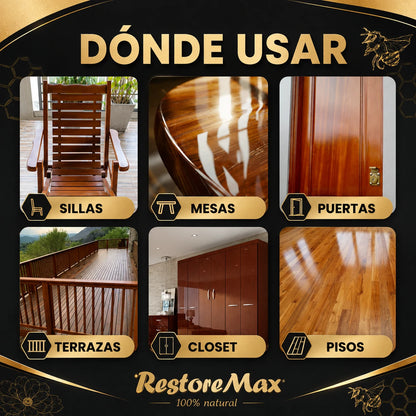 RestoreMax - Cera Natural para Muebles | Hidrata, Protege y Restaura
