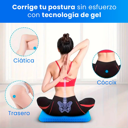 SitWell Cojín Ortopédico de Gel Transpirable – Alivio y Corrección Postural
