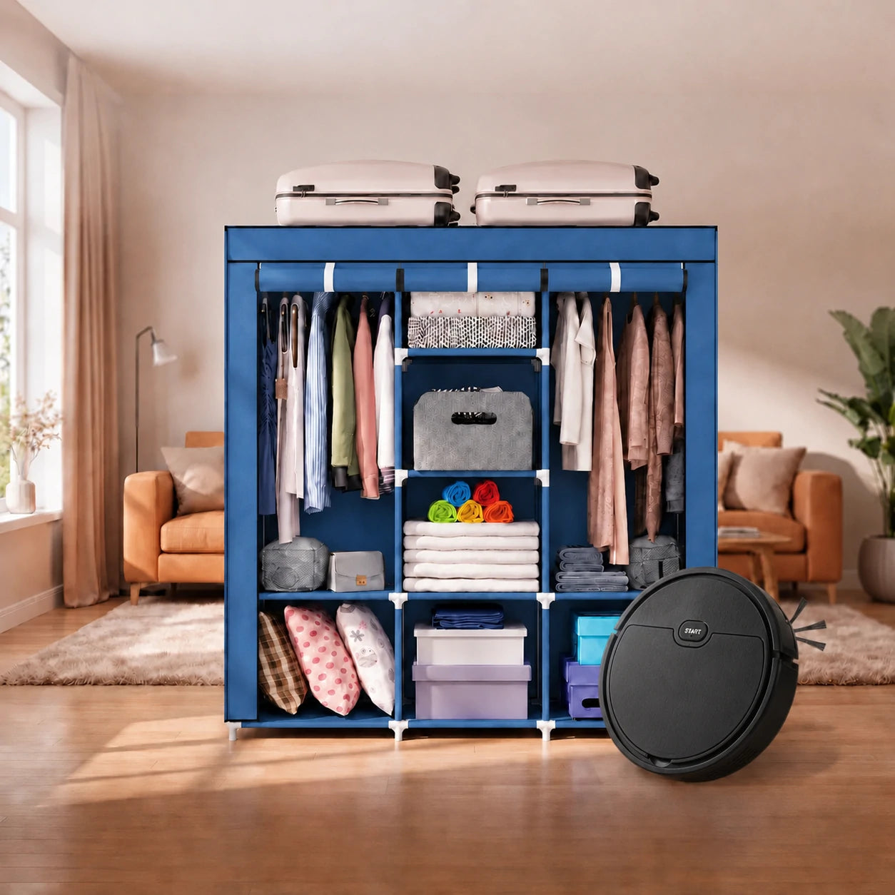 Closet Plegable Multiuso SmartCloset con Robot Aspirador RoboSpark de Regalo