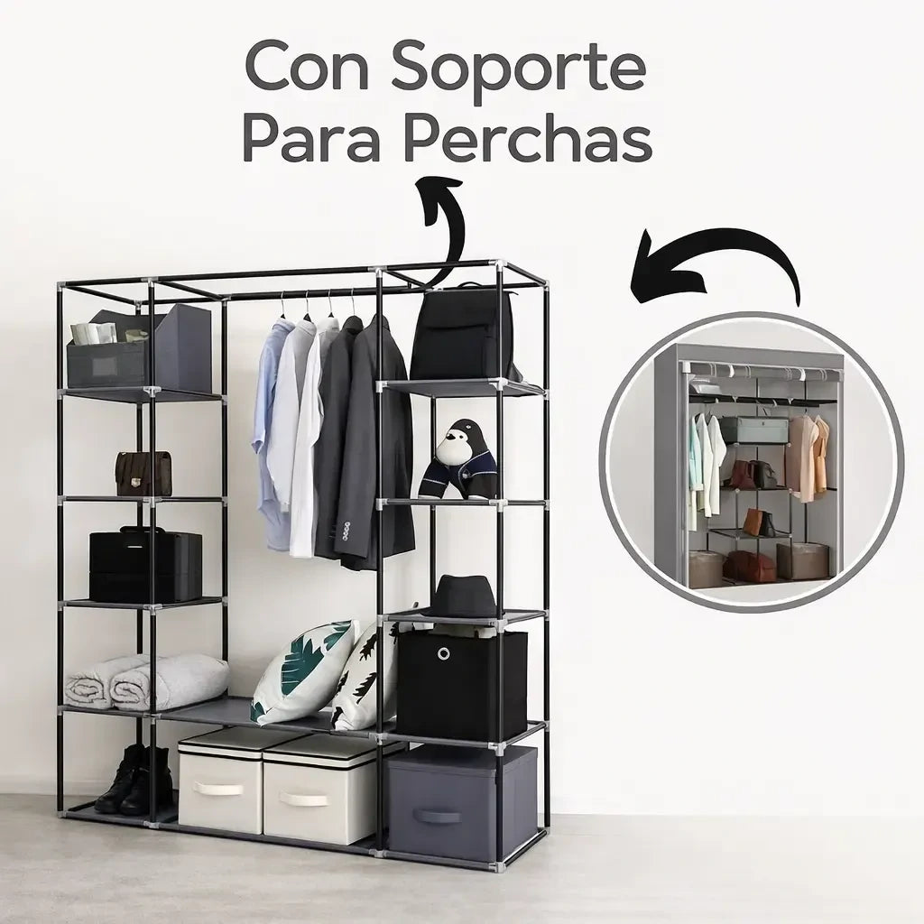 SmartCloset Armario Plegable Multiuso + RoboSpark Robot Aspirador de Regalo