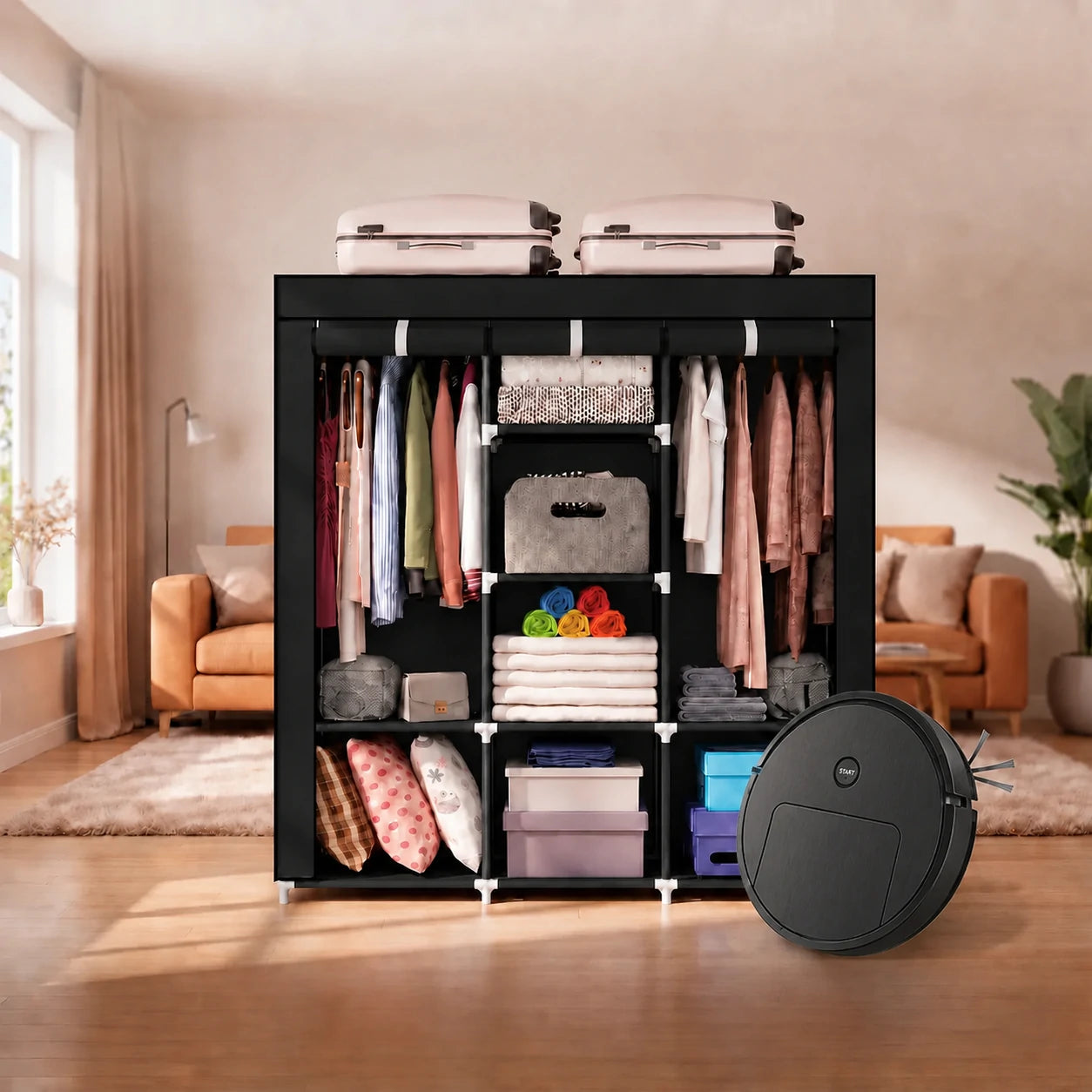 Closet Plegable Multiuso SmartCloset con Robot Aspirador RoboSpark de Regalo