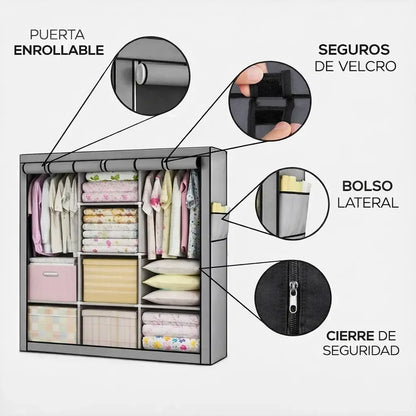 SmartCloset Armario Plegable Multiuso + RoboSpark Robot Aspirador de Regalo