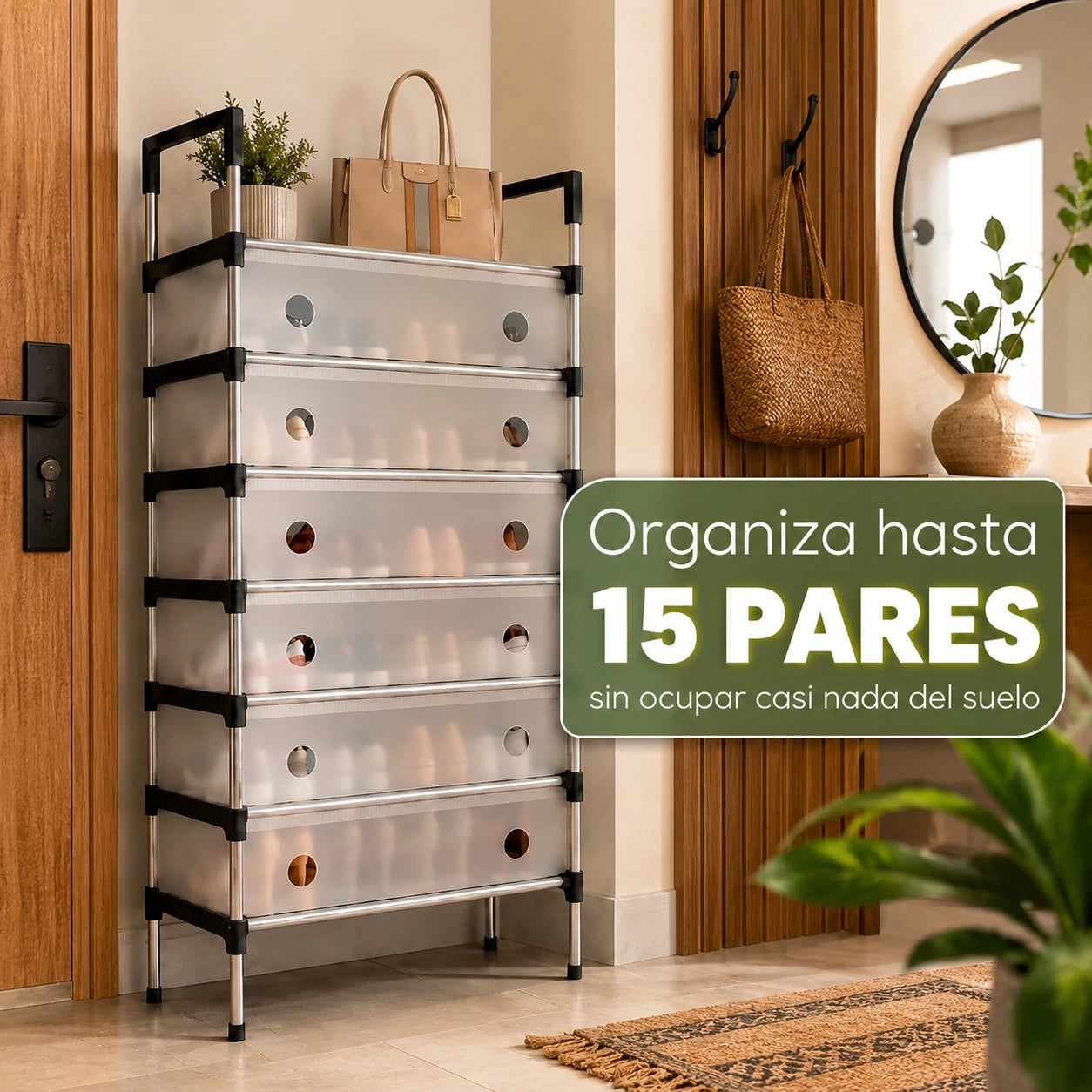 SmartOrganizer: Zapatero Multifuncional de 6 Niveles para Ahorrar Espacio