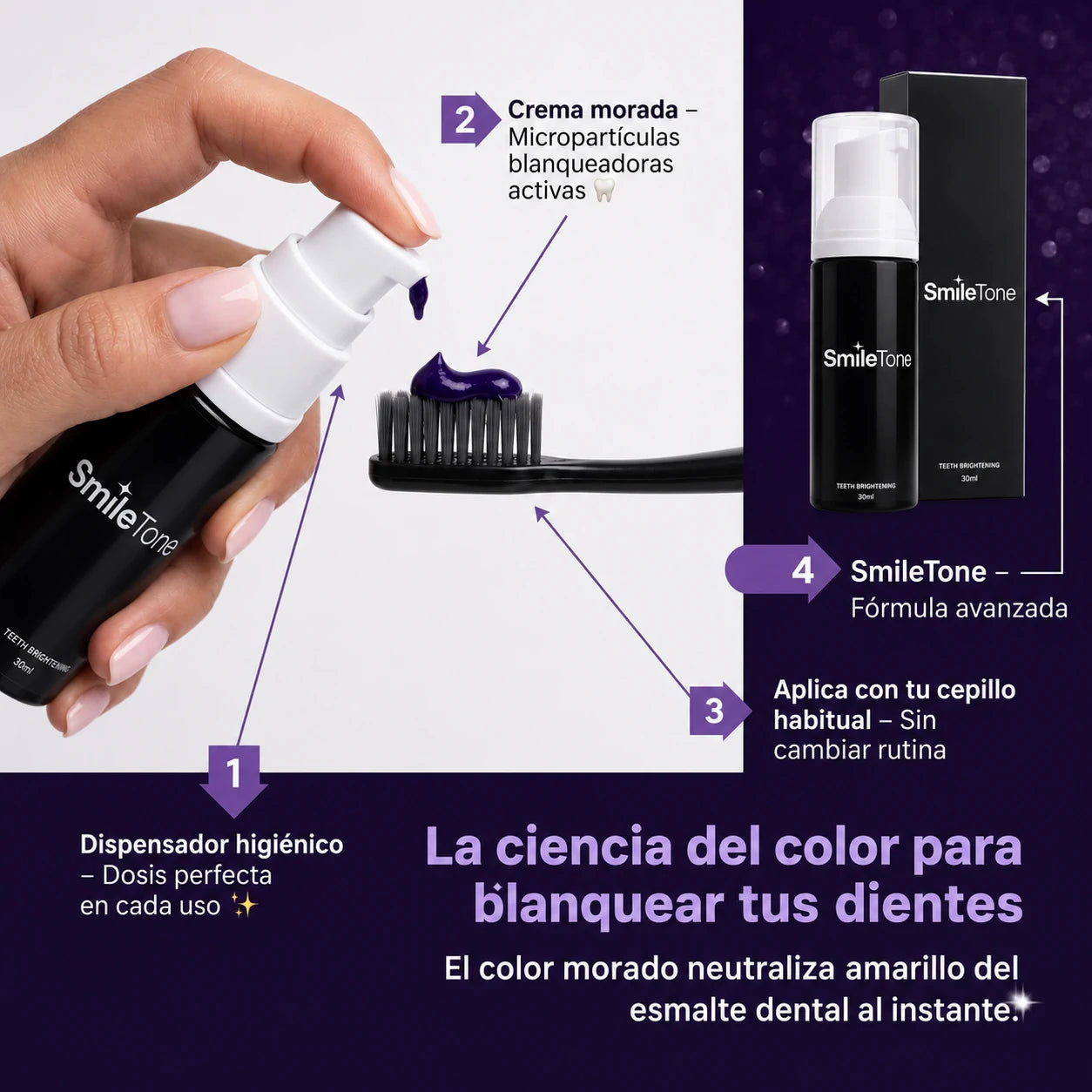 SmileTone - Neutraliza los Tonos Amarillos - Compra 1 y Llévate 2