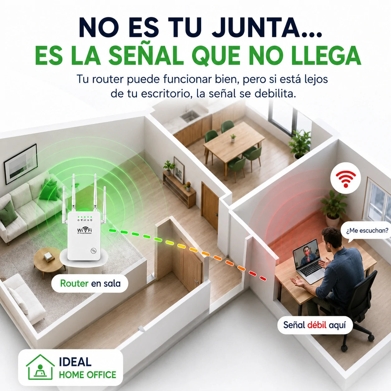 Repetidor WiFi de Largo Alcance – Señal Fuerte en Toda tu Casa