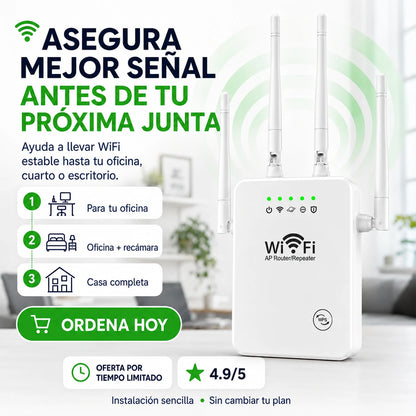 Repetidor WiFi de Largo Alcance – Señal Fuerte en Toda tu Casa