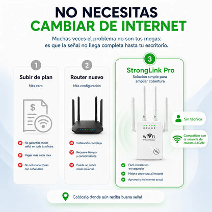 Repetidor WiFi de Largo Alcance – Señal Fuerte en Toda tu Casa