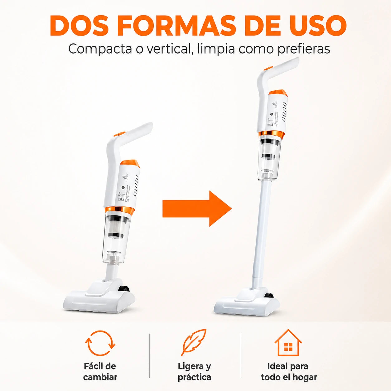 Aspiradora Inalámbrica TurboSweep Pro 4 en 1 para Aspirar