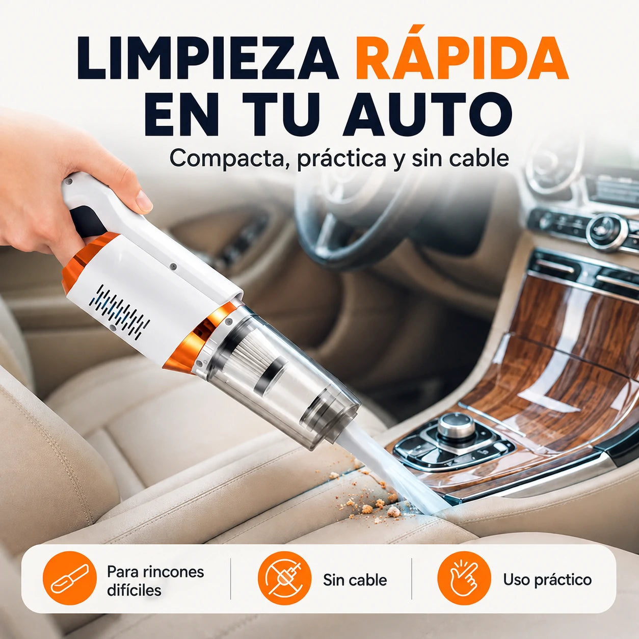 Aspiradora Inalámbrica TurboSweep Pro 4 en 1 para Aspirar