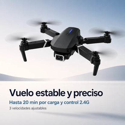 Drone VisionFly 4K con Cámara Dual + Zoom 50x + Maletín | Lleva Audífonos con Cancelación de Ruido
