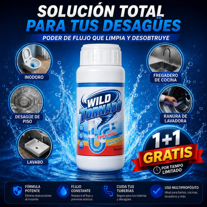 WildTornado – Polvo Destapacañerías 🧽 | 🚨Lleva 2 y paga 1 SOLO HOY🚨