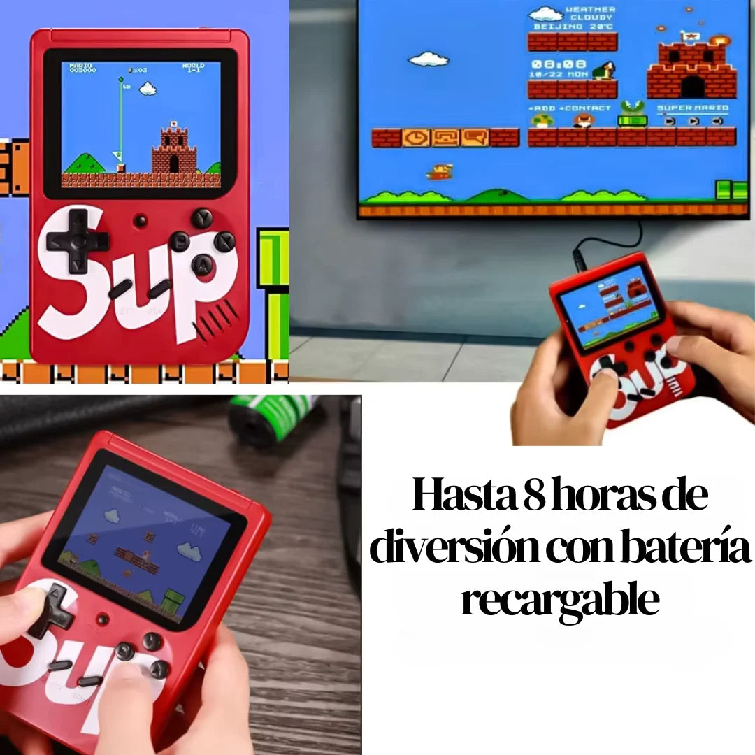 Mini Game Portátil con 400 Juegos Clásicos – Compacto, Conéctalo a la TV y Revive la Nostalgia de los Años 80.