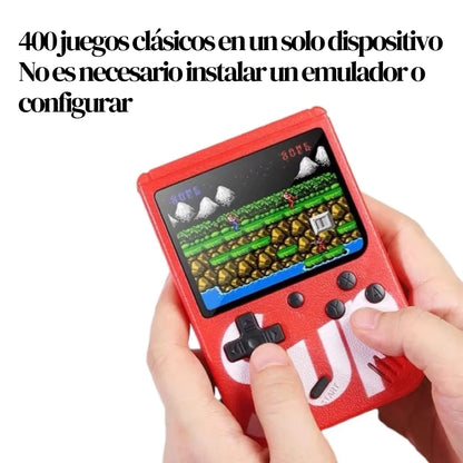 Mini Game Portátil con 400 Juegos Clásicos – Compacto, Conéctalo a la TV y Revive la Nostalgia de los Años 80.