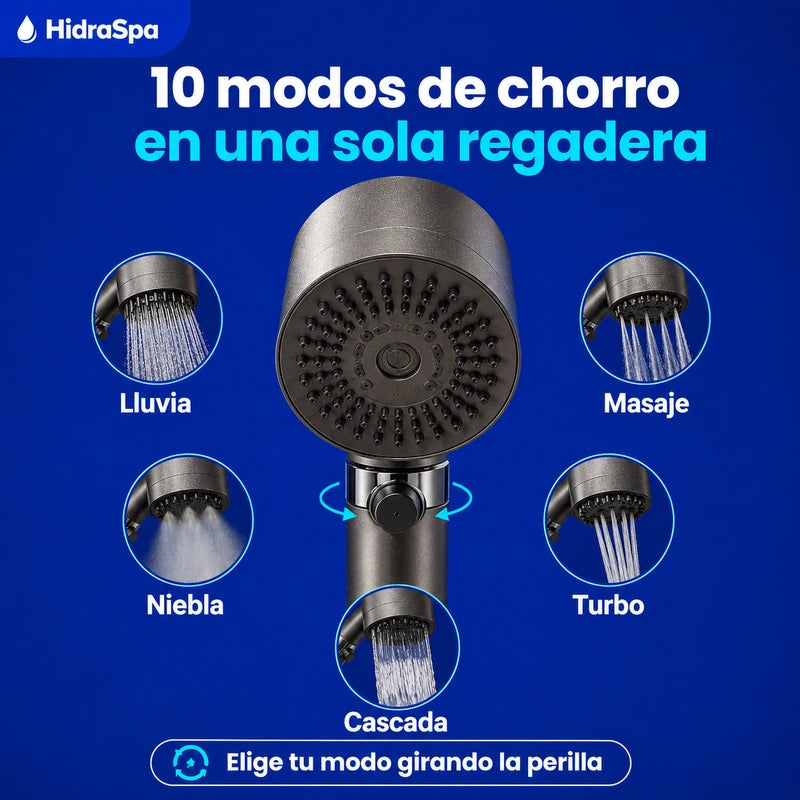 Ducha relajante con 10 modos de chorro - HidraSpa