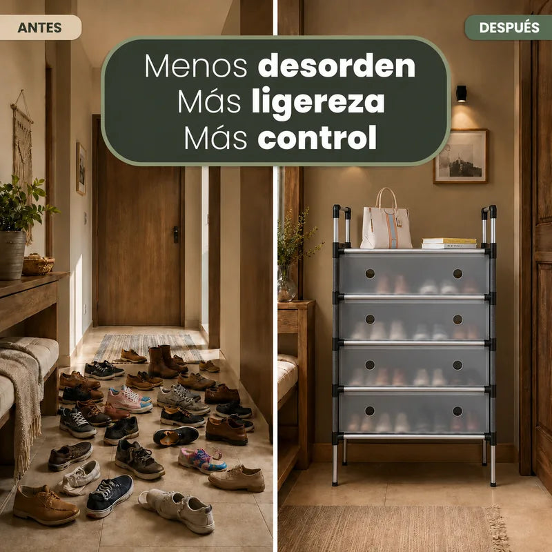 SmartOrganizer: Organizador de Zapatos de 5 Niveles Práctico y Resistente
